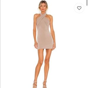 REVOLVE Kelly mini dress in taupe brown
